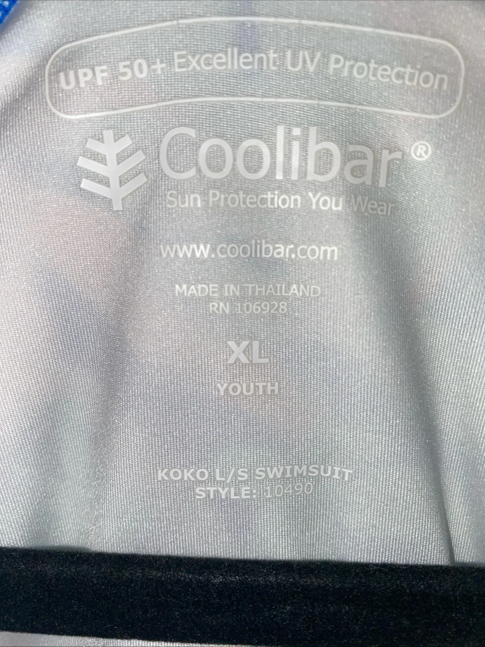 Coolibar Long Sleeve‎ Rash Guard One Piece Swimsuit YOUTH Girls XL